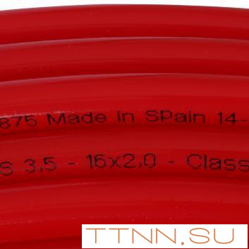 Труба сшитый полиэтилен 16 мм STOUT PEX-a 16х2,0 (бухта 100 метров) красная