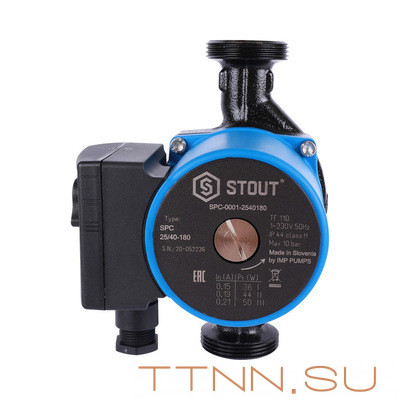 Насос для отопления STOUT 25/40-180 (SPC-0010-2540180)