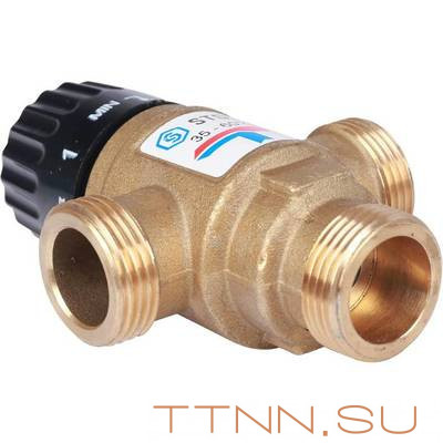 Смесительный клапан STOUT 3/4 НР 35-60°С KV 1,6 м3/ч Смесительный клапан STOUT 3/4 НР 35-60°С KV 1,6 м3/ч