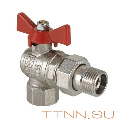 Кран шаровый с накидной гайкой угловой Valtec 3/4 VT.228.N.05 Кран шаровый с накидной гайкой угловой Valtec 3/4 VT.228.N.05