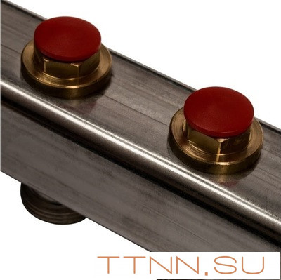 Коллектор с запорными клапанами STOUT SMS-0932-000002; с клапаном выпуска воздуха и сливом