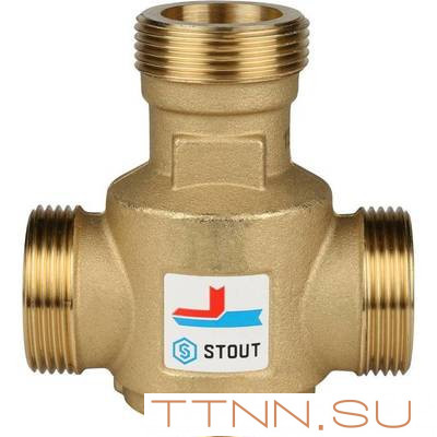 Смесительный клапан STOUT G 1 1/4 НР 60°С