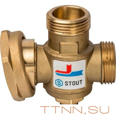 Смесительный клапан STOUT G 1 M-G 1 1/2 F-G 1 M 70°С Смесительный клапан STOUT G 1 M-G 1 1/2 F-G 1 M 70°С