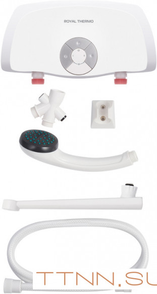 Электрический проточный водонагреватель 5 кВт Royal Thermo Smartfix TS (5,5 kW) - кран+душ