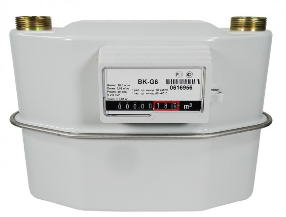 Счетчик газа ВК-G6 Правый 250 мм, 1 1/4 Раско Газэлектроника