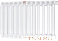 Стальной трубчатый радиатор 2-колончатый Rommer RST 2030/12 нижнее правое подключение RAL9016