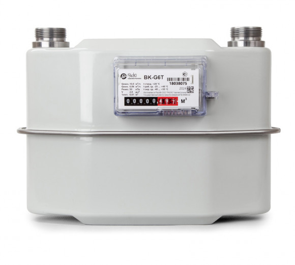 Счетчик газа ВК-G6Т Левый с ТК, 250 мм, 1 1/4 Раско Газэлектроника
