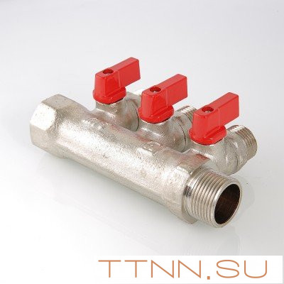 Коллектор с отсекающими кранами Valtec 1*2*1/2 VT.580