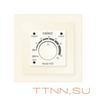 Терморегулятор CALEO 420 бежевый с адаптерами, встраиваемый аналоговый, 3,5 кВт