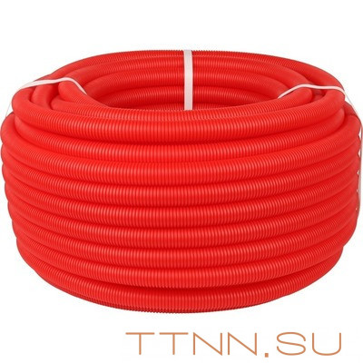 Защита труб диаметром 25 мм STOUT Труба гофрированная ПНД 32 мм (бухта 50м) красная Защита труб диаметром 25 мм STOUT Труба гофрированная ПНД 32 мм (бухта 50м) красная