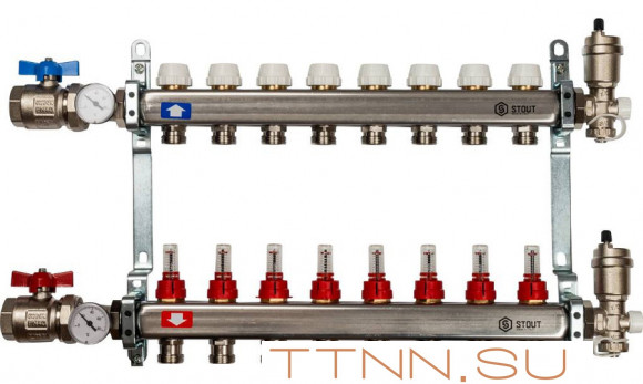 Коллектор с расходомерами STOUT SMS 0907 000008