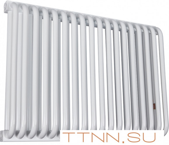 Стальной трубчатый радиатор 2-колончатый Rommer RST 2050/18 нижнее правое подключение RAL9016