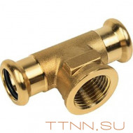 Пресс-фитинг Sanha, бронза, тройник ВПр-ВР-ВПр 35x1x35 для медных труб прессовой