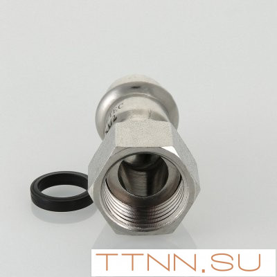 Соединитель из нержавеющей стали с накидной гайкой Valtec 22х3/4" Соединитель из нержавеющей стали с накидной гайкой Valtec 22х3/4"