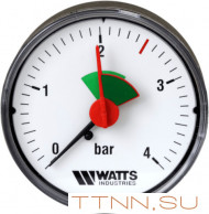 Манометр аксиальный Watts F+R101(MHA) 80/4x1/4"