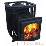 Чугунная печь для бани Варвара "Прима" 22 (К404) панорамная дверь