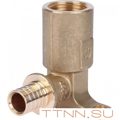 Угольник настенный с длинным нарезным патрубком 16-Rp 1/2"