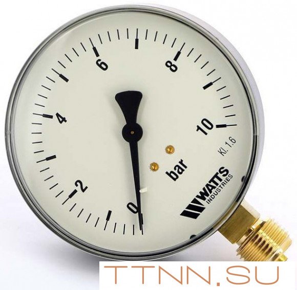Манометр радиальный Watts F+R200 (MDR) 80/ 10x1/2"