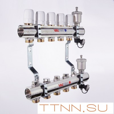 Для отопления VALTEC 1"х7 вых. Евроконус 3/4" Для отопления VALTEC 1"х7 вых. Евроконус 3/4"