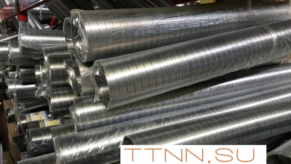 Газоход гофрированный d 80 мм (3м) из нержавеющей стали