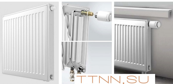 Стальной панельный радиатор Тип 33 Royal Thermo VENTIL COMPACT VC33-450-1000 RAL9016