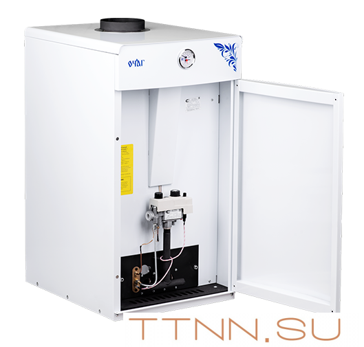 Газовый напольный котел СервисГаз Очаг Премиум АОГВ-23,2 EM с автоматикой SIT