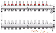 Коллектор для теплого пола Wester 1"-3/4 в сборе с расходомерами на 12 выходов Коллектор для теплого пола Wester 1"-3/4 в сборе с расходомерами на 12 выходов