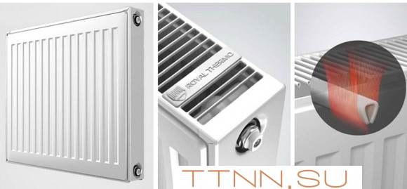 Стальной панельный радиатор Тип 33 Royal Thermo VENTIL COMPACT VC33-450-2300 RAL9016