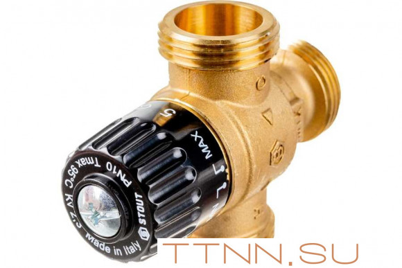 Смесительный клапан STOUT 1 1/4 НР 30-65°С KV 3,5 Смесительный клапан STOUT 1 1/4 НР 30-65°С KV 3,5