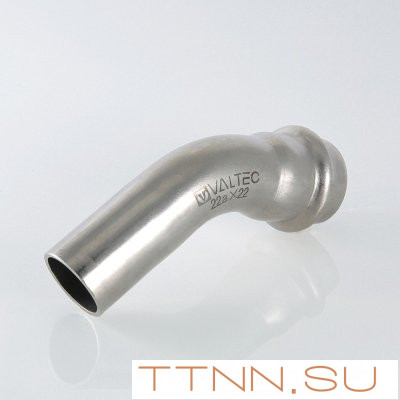 Угольник из нержавеющей стали 45 градусов внутренний/наружный Valtec 22а х22