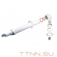 Dr-Thermo 60/100 коаксиальный дымоход антилед (1 метр + угол) для котлов всех марок Dr-Thermo 60/100 коаксиальный дымоход антилед (1 метр + угол) для котлов всех марок