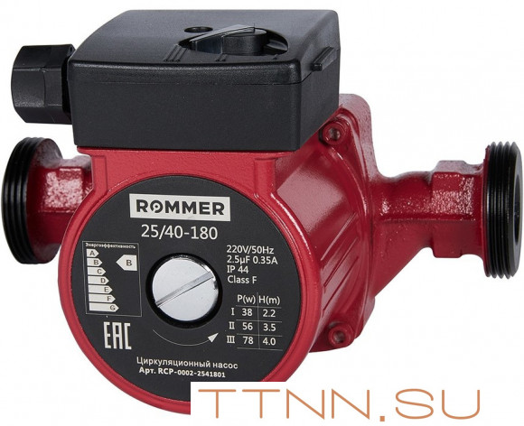 Насос для отопления Rommer 25/40-180 Насос для отопления Rommer 25/40-180