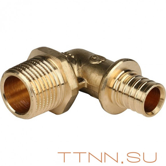 Угольник-переходник с наружной резьбой 20xR 3/4" для труб из сшитого полиэтилена