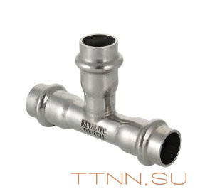 Фитинг из нержавеющей стали-пресс тройник Valtec 35х28х35