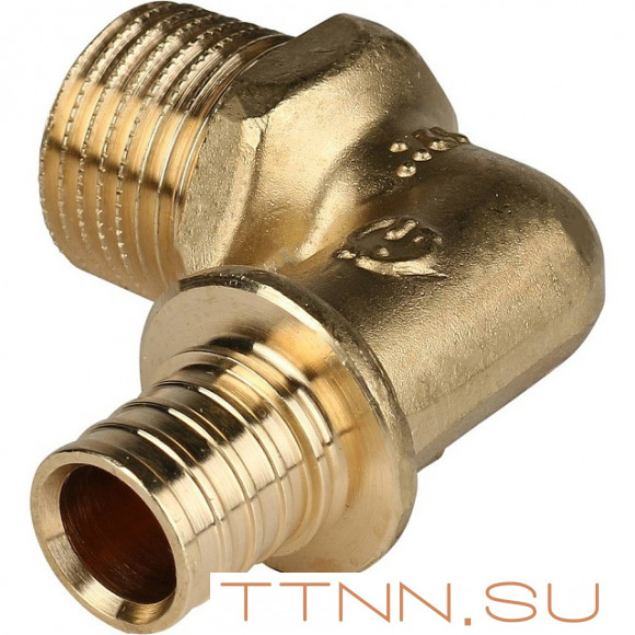 Угольник-переходник с наружной резьбой 25xR 3/4" для труб из сшитого полиэтилена