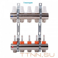 Коллекторная группа с расходомерами ICMA 1"х 3/4" на 4 выхода Коллекторная группа с расходомерами ICMA 1"х 3/4" на 4 выхода